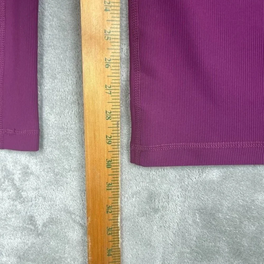 Womens Purple Drawstring Waist Ribbed Flared Pants Medium d0201 - Picture 4 of 10